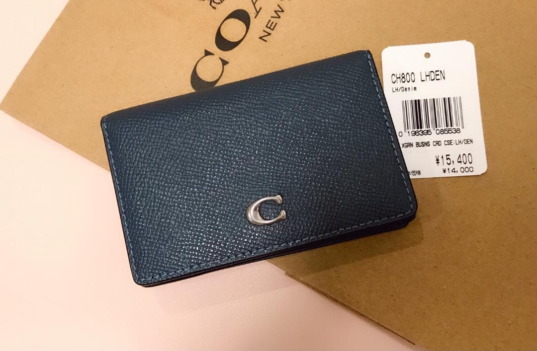 新品 coach ビジネス カード ケース デニム 公式】COACH – コーチ | ジップ カード ケース・シグネチャー デニム