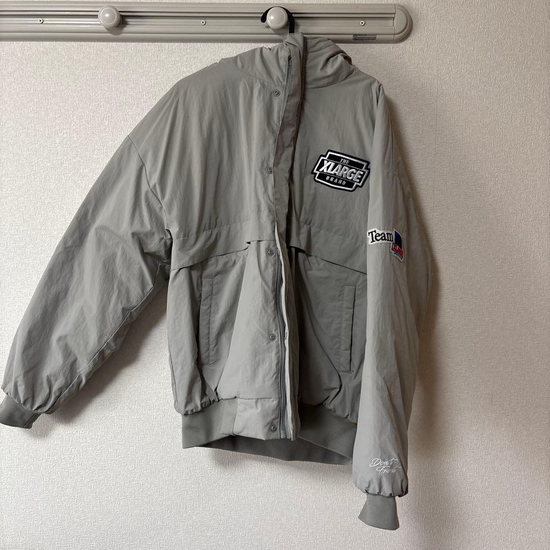 xlarge ナイロン ダウンジャケット グレー L グレー（灰色）系 L X-Large(エクストララージ) ダウンジャケット
