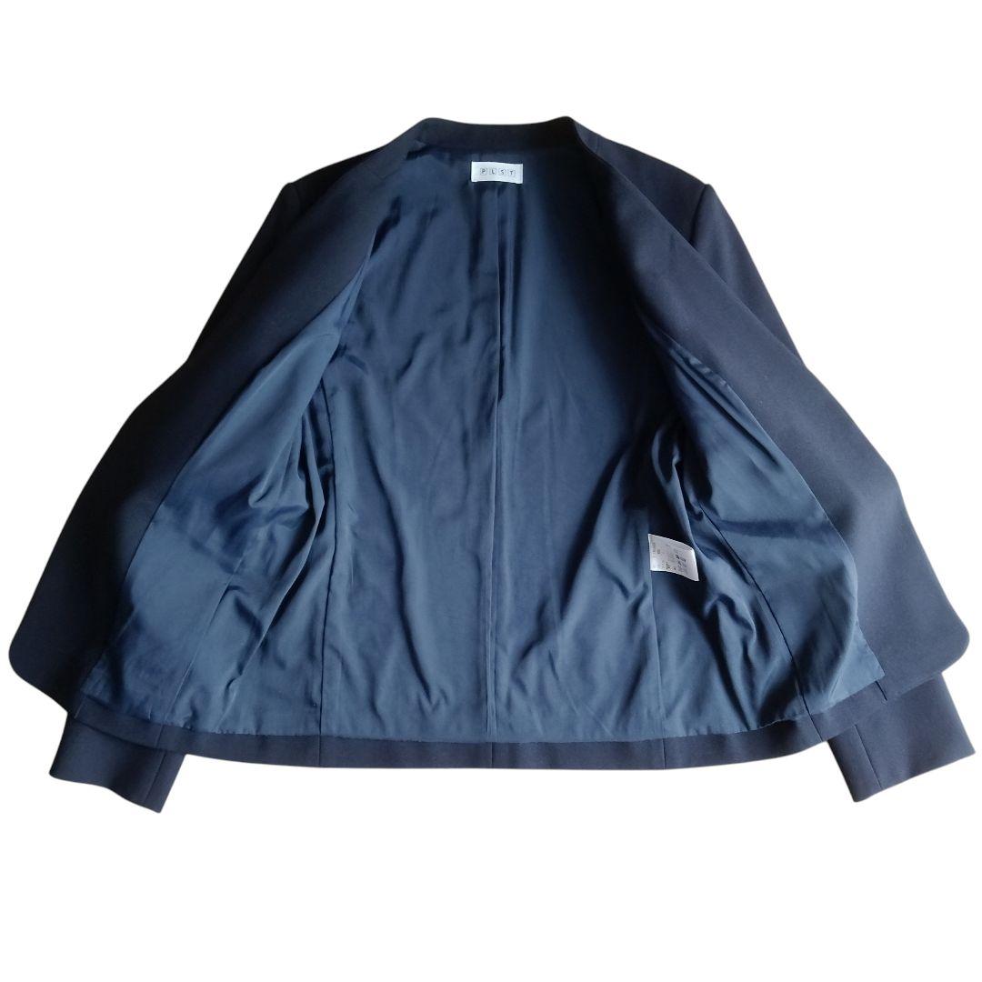 PLST プラステ ウォームリザーブ セットアップ パンツスーツ ネイビー