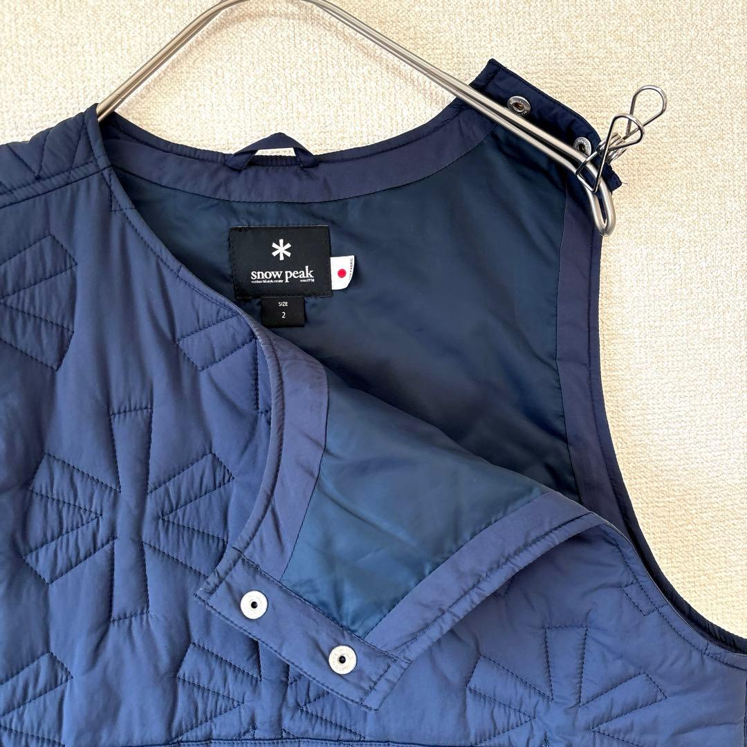 キルティング✨スノーピーク ナイロン ベスト アスタリスク ネイビー 2
