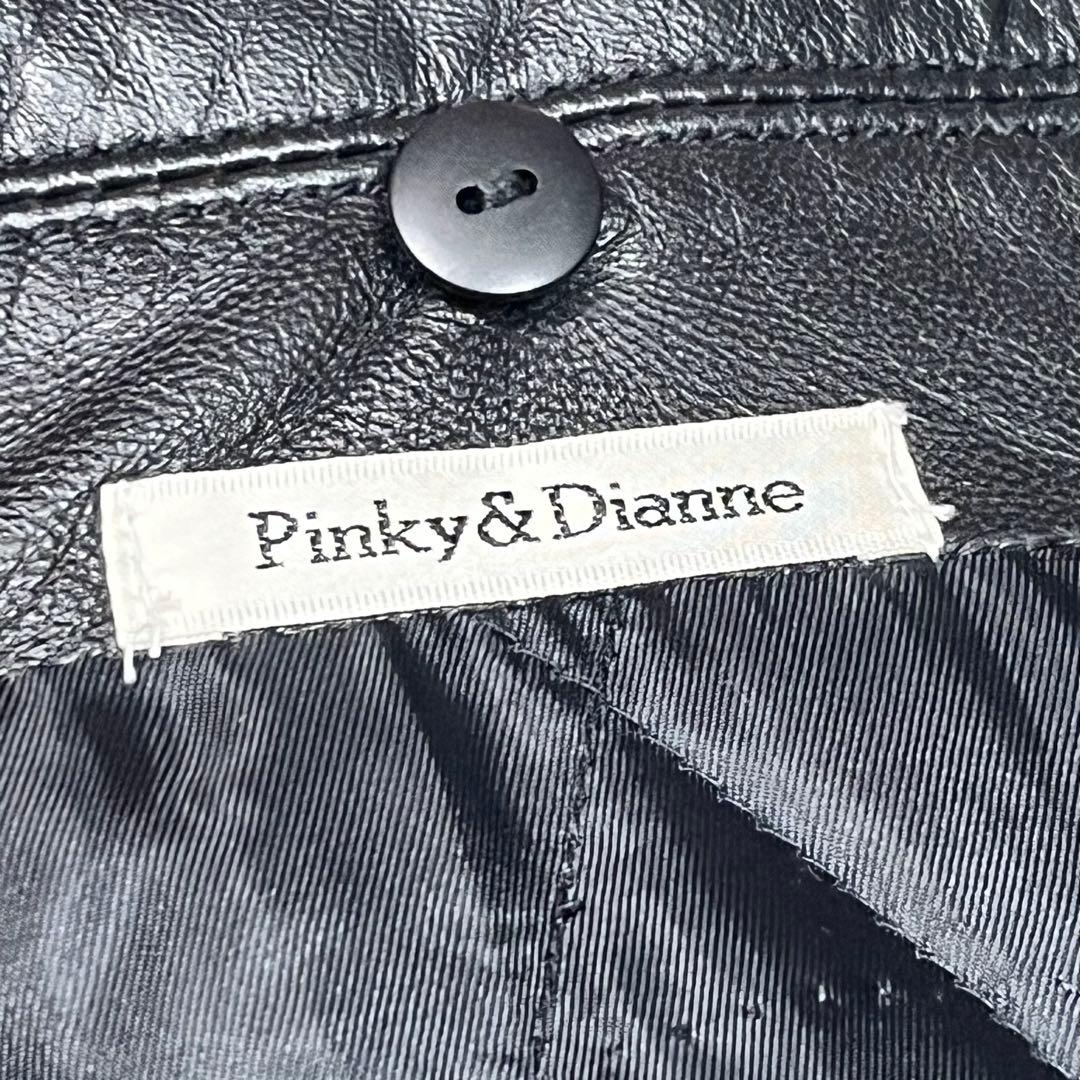 美品『ピンキー&ダイアン』ラムレザーチェスターコート 羊革 ロング