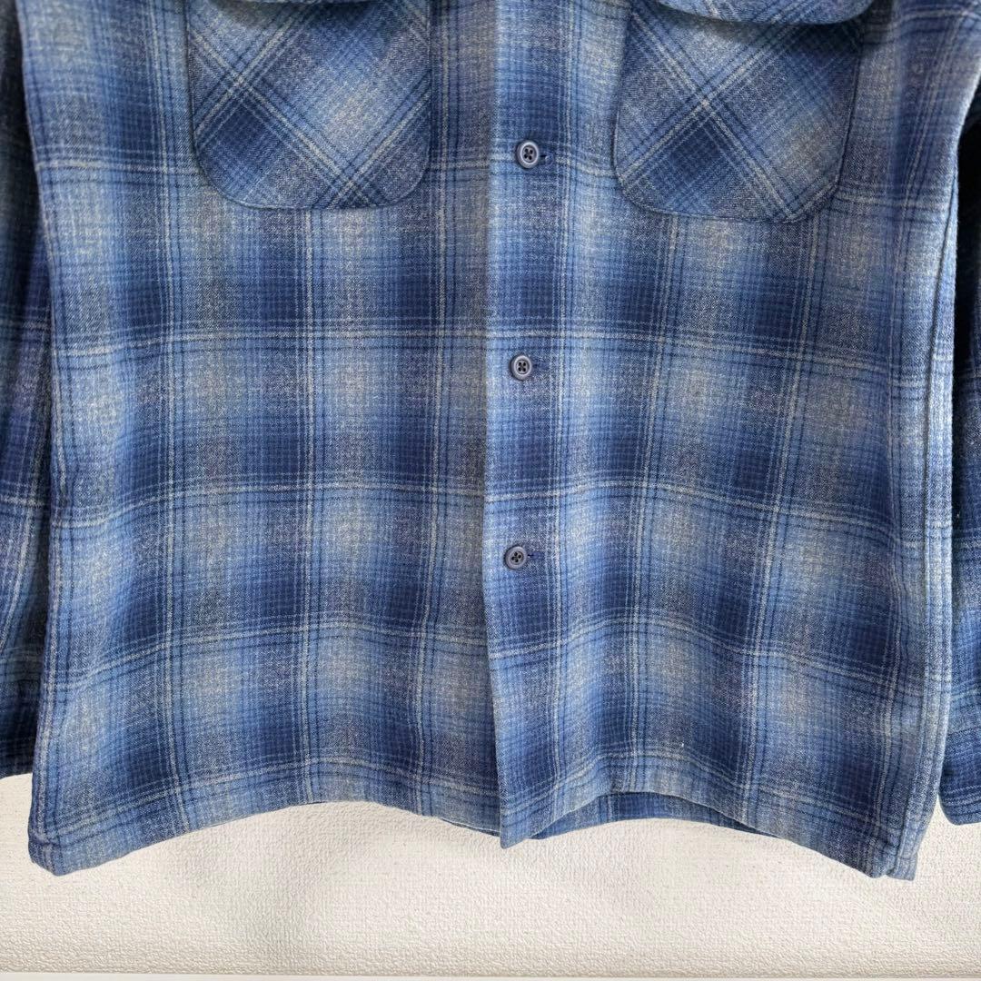 90s PENDLETON オンブレチェック ボードシャツ ウールシャツ M - メルカリ