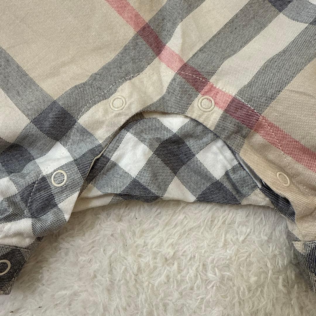 き BURBERRY チェック柄ロンパース 80cm 美品