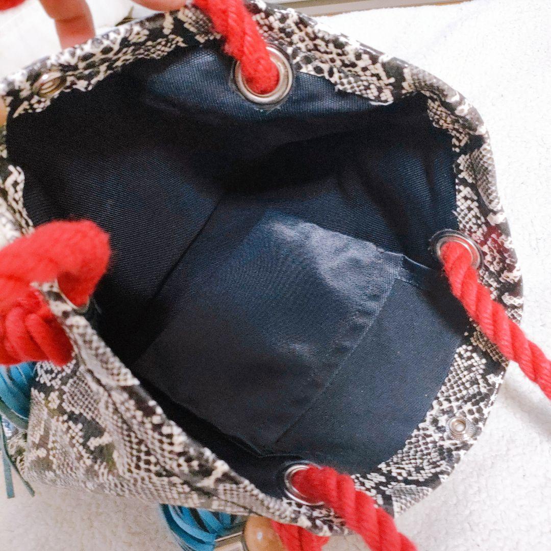 渋谷龍太 お揃いバック BANZAI パイソン柄 トートバッグ A4 フリンジ