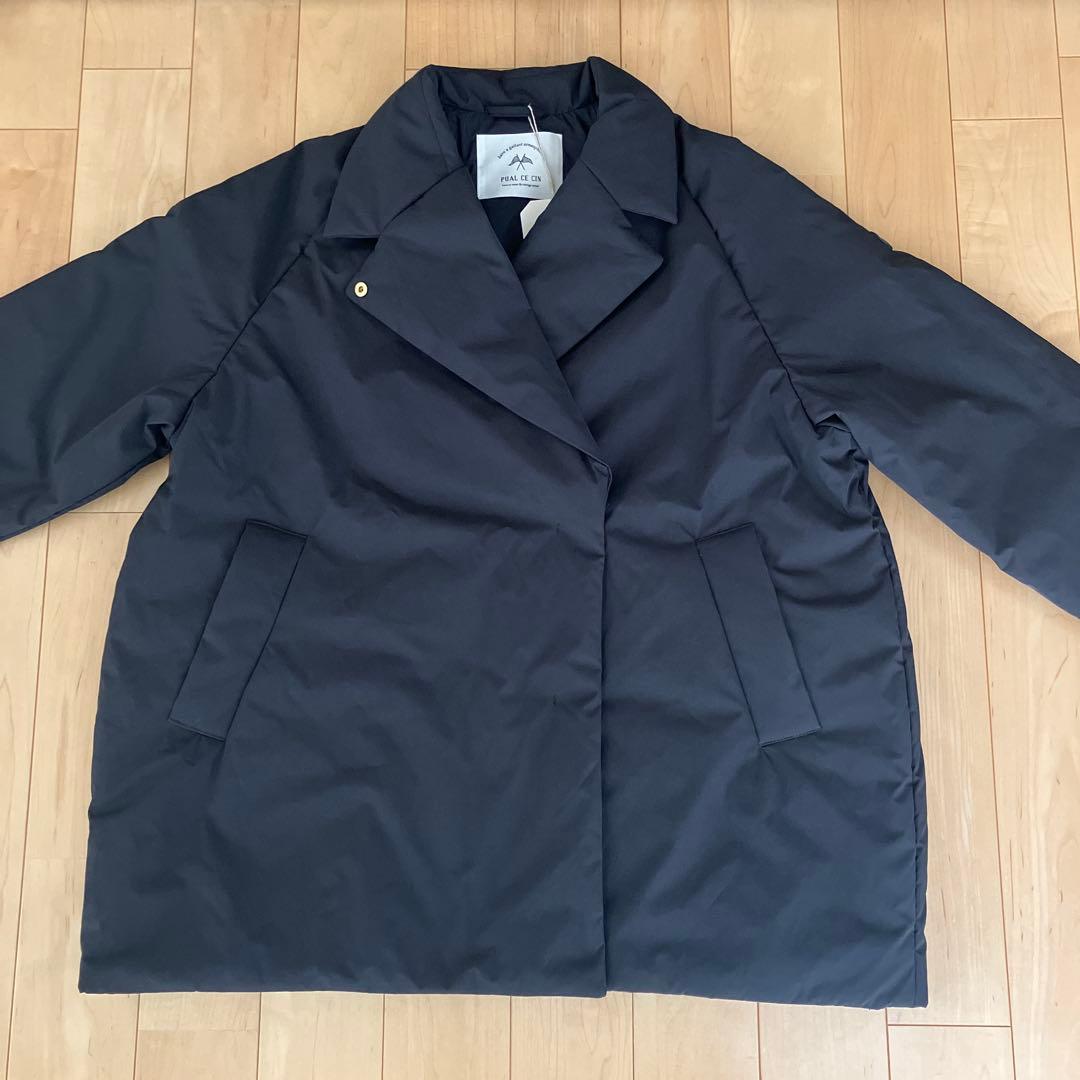 《新品タグ付き》ピュアルセシン 中綿テーラードコート ブラック