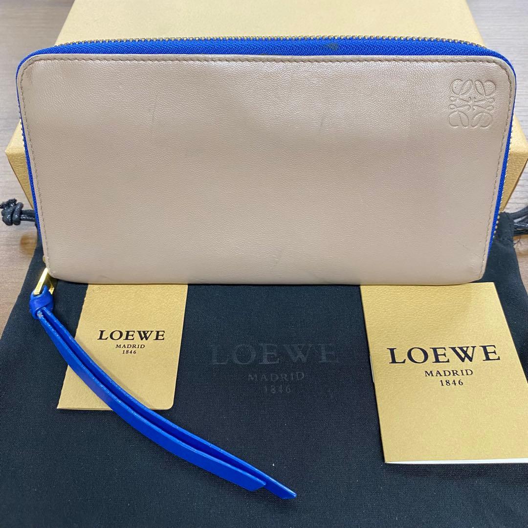新品同様‼️ロエベ　LOEWE 財布　長財布　アナグラム　ラウンドファスナー 新品同様 ロエベ LOEWE 財布 長財布 アナグラム ラウンドファスナー
