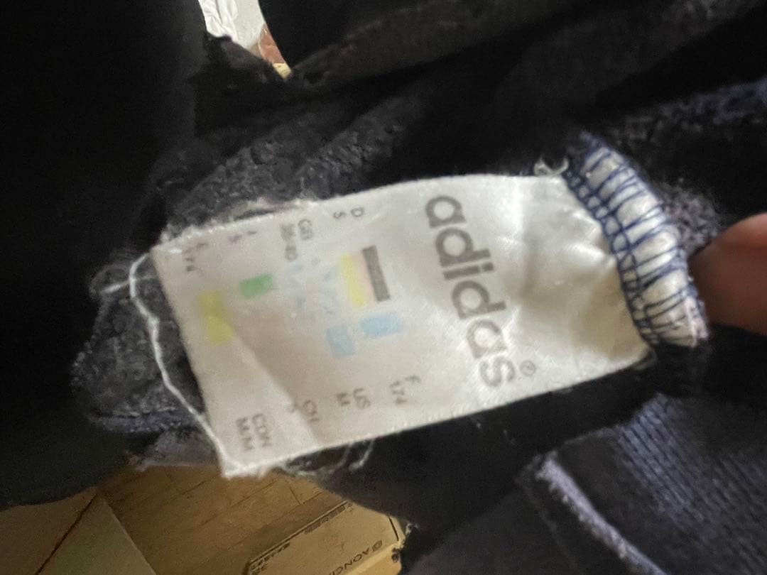 90's ”アディダス”鬼フェード”茄子紺” 短丈“ Boro sweat