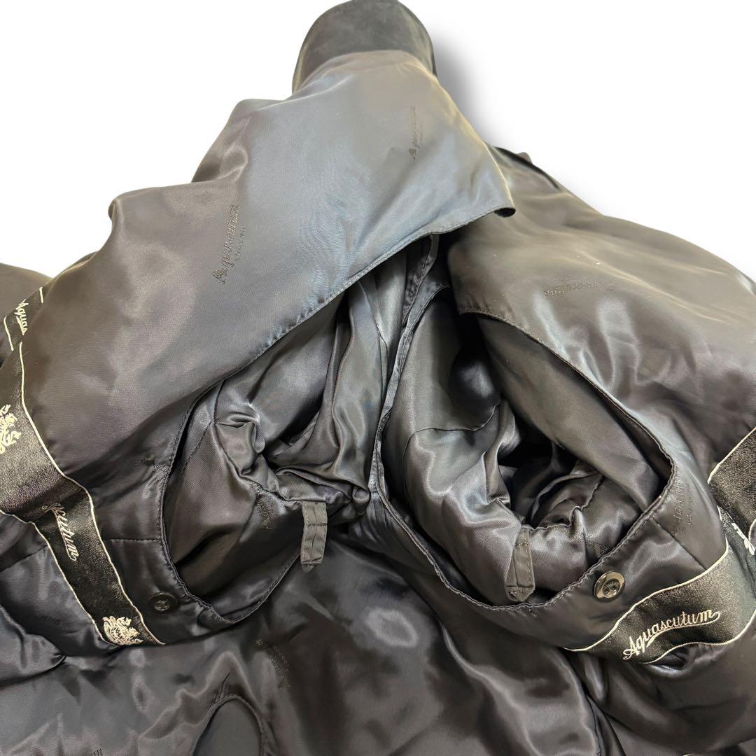 希少3L 美品 1815 アクアスキュータム ダウンライナー ステンカラー