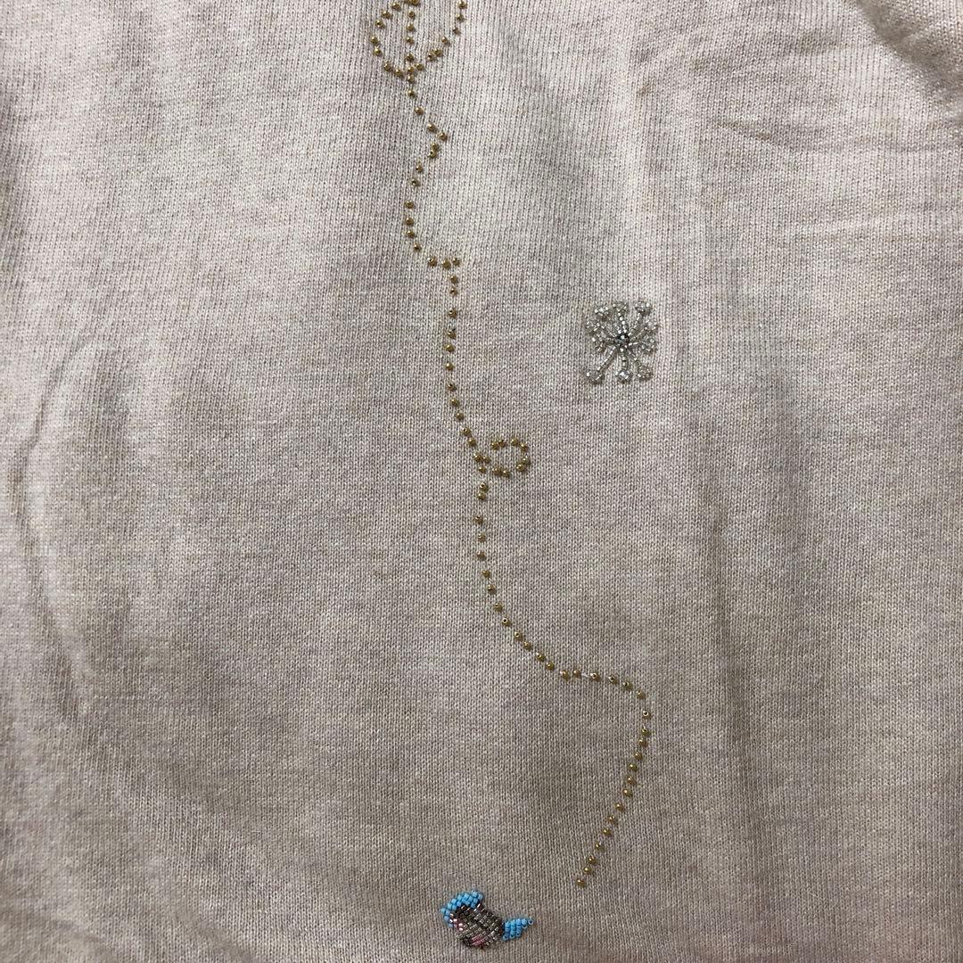 専用新品 TSUMORI CHISATO ビーズ刺繍ニット カシミヤ、アンゴラ混