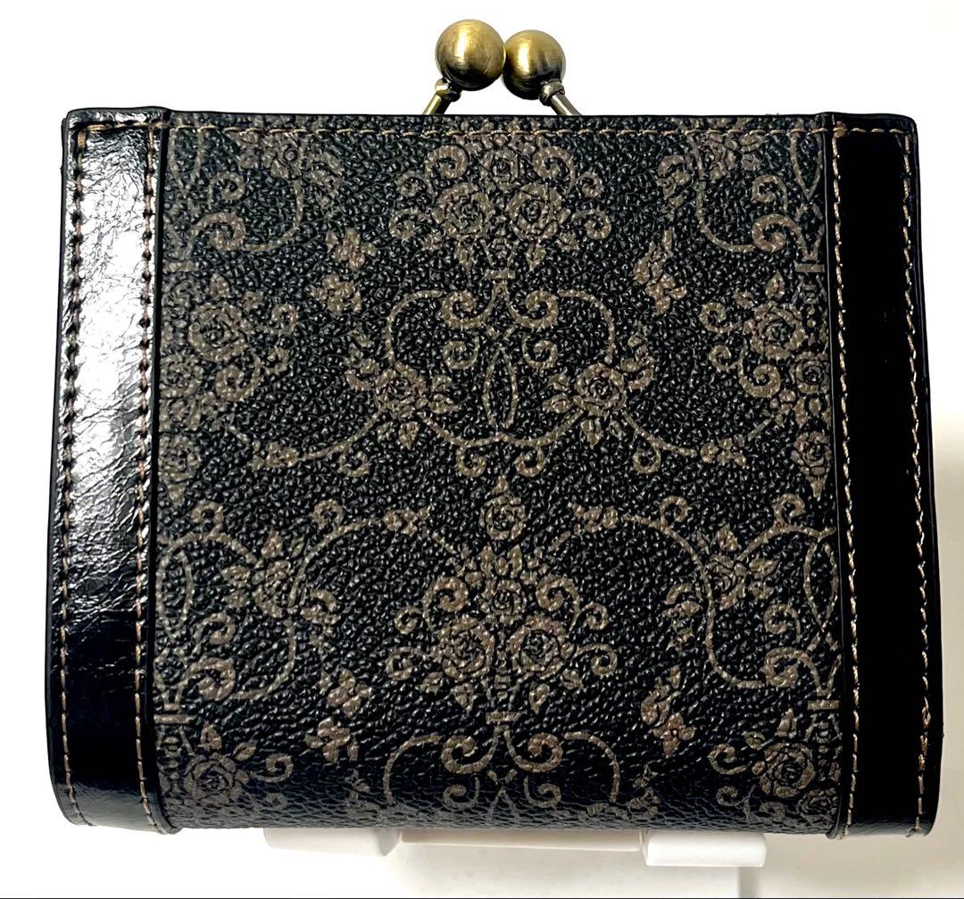 るぅ様】 ANNA SUI 財布 リーブル 黒 三つ折り がま口 - メルカリ