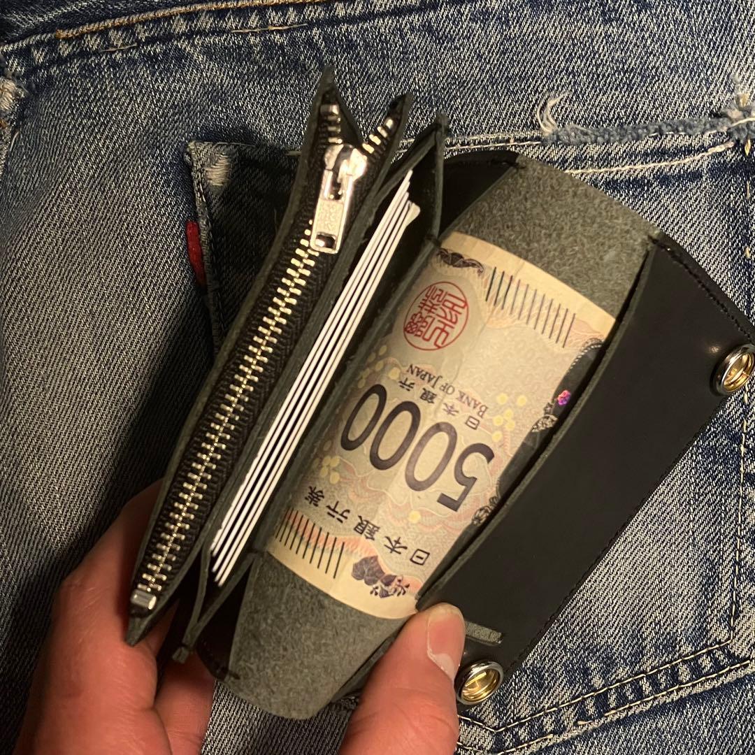 お札が折れない！ミドルトラッカーウォレット アポロコンチョ シルバー