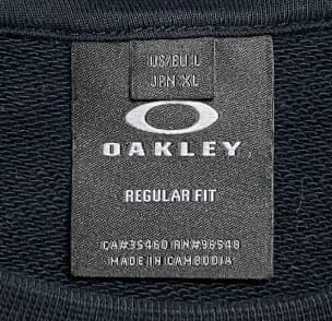 OAKLEY フレイム ロゴ スウェット ストリート ファイヤー ブラック