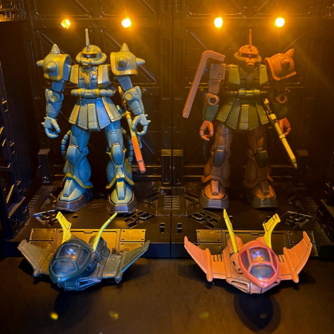 MIA】ドズル・ザビ専用ザク & ガルマ・ザビ専用ザク & ドップ2機