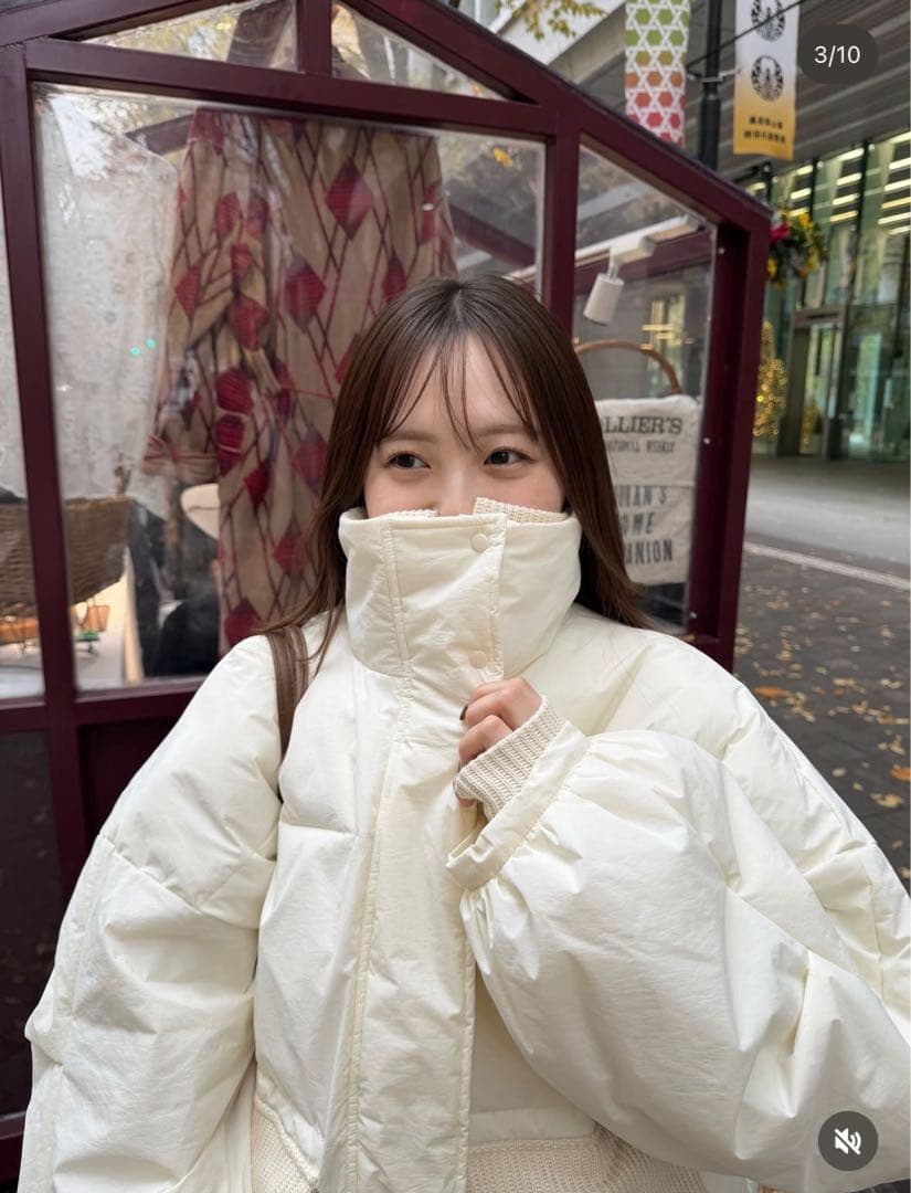 新品未使用】olun 中綿リブブルゾン ダウン Sサイズ アイボリー - メルカリ