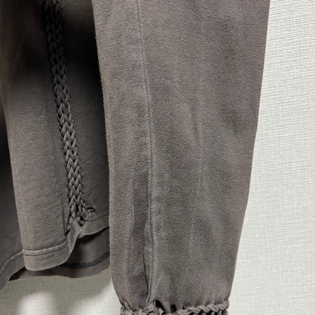 07SS ナンバーナイン 編み込みカットソー ロンT ブラウン BIRDS期