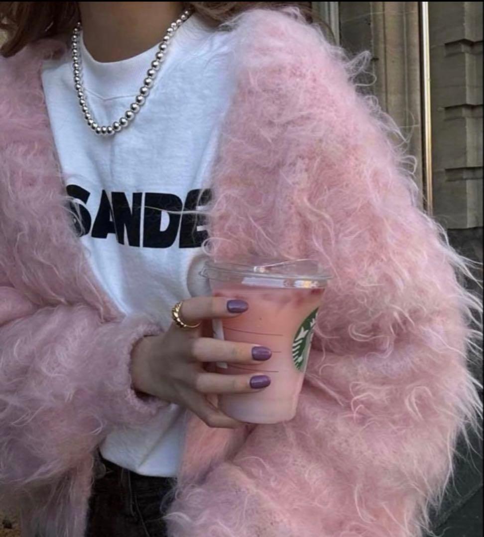 新品】THETOE SHAGGY CARDIGAN ピンクM - メルカリ