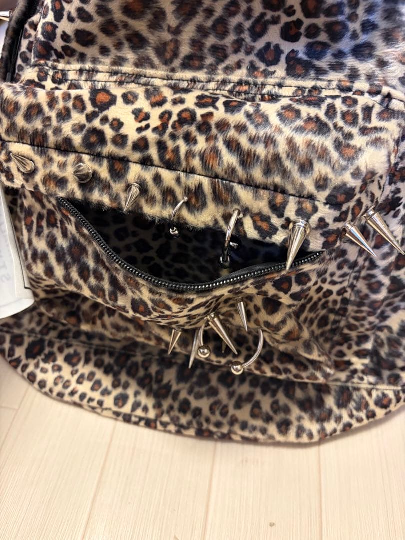 ヒョウ柄 スタッズ バックパック リュック y2k archive レオパード