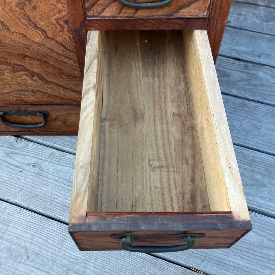 昭和レトロ 木製 長火鉢 5杯 引き出し収納付き 火鉢 囲炉裏 古家具