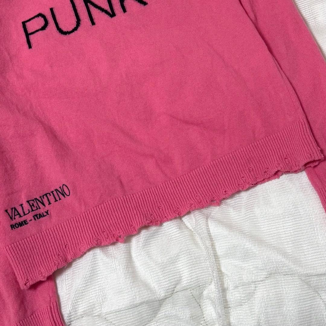 レア✨ VALENTINO Pink Is Punk カシミヤニット ダメージ