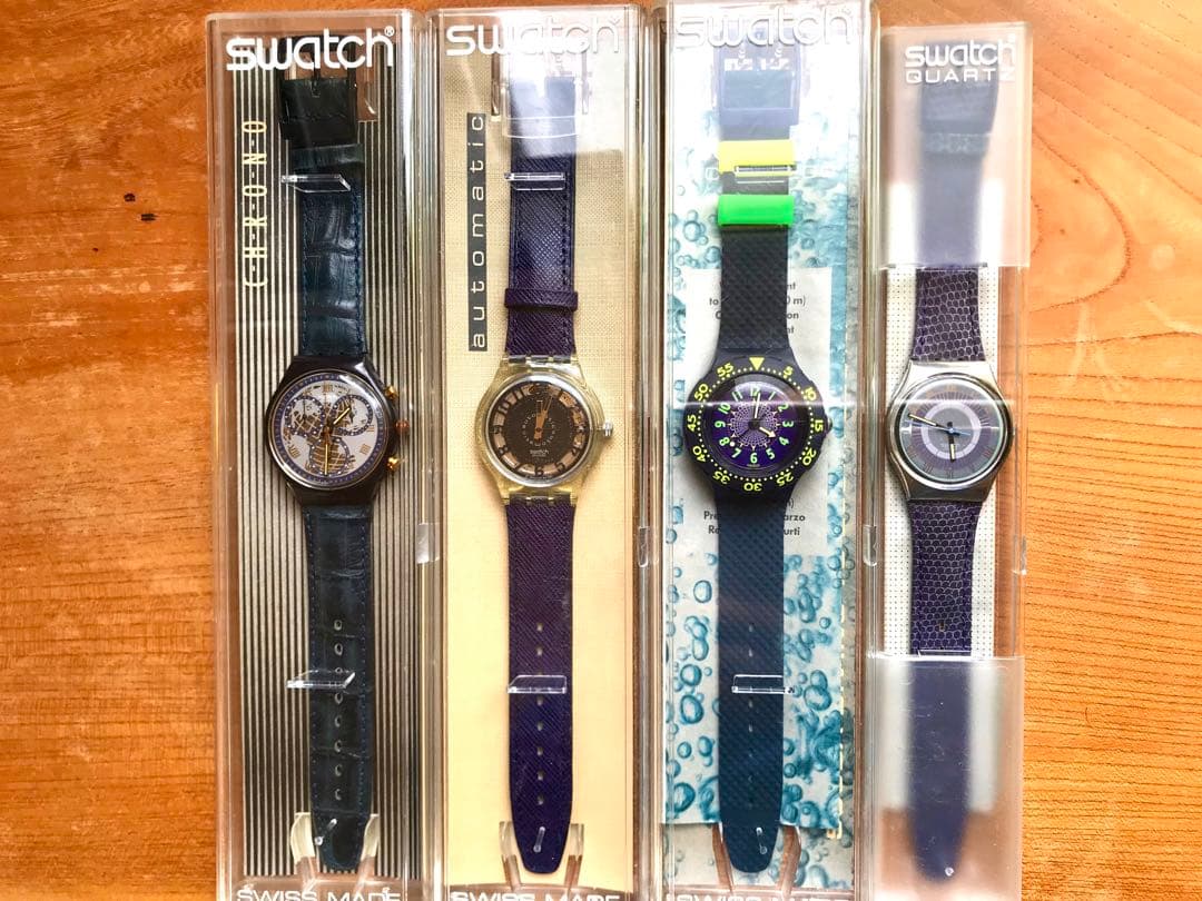 SWATCH 4本セット クロノグラフ 90年代 未使用 Cセット - メルカリ