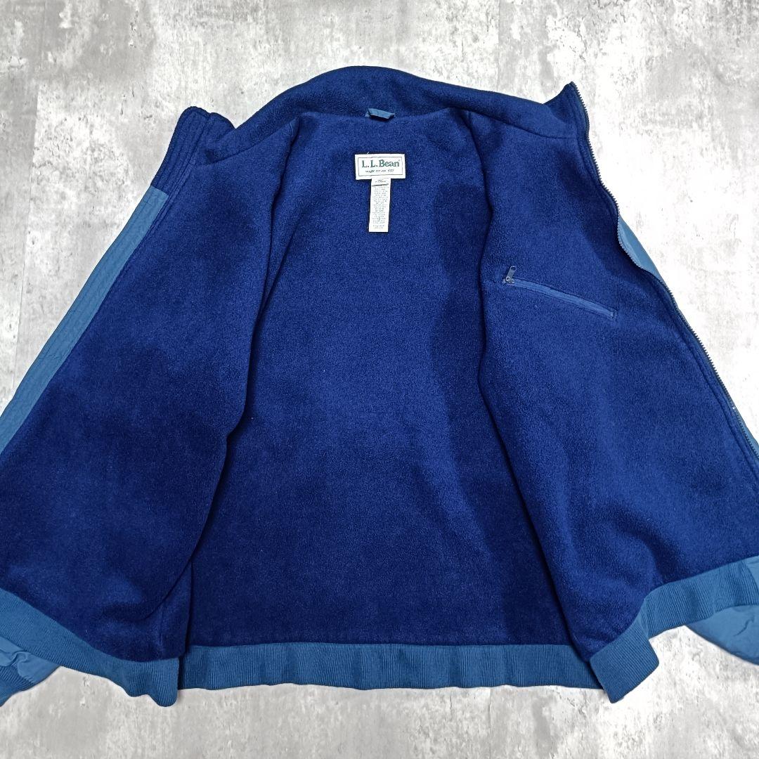 美品 L.L.Bean WARM-UP JACKET ネイビー フリース XL
