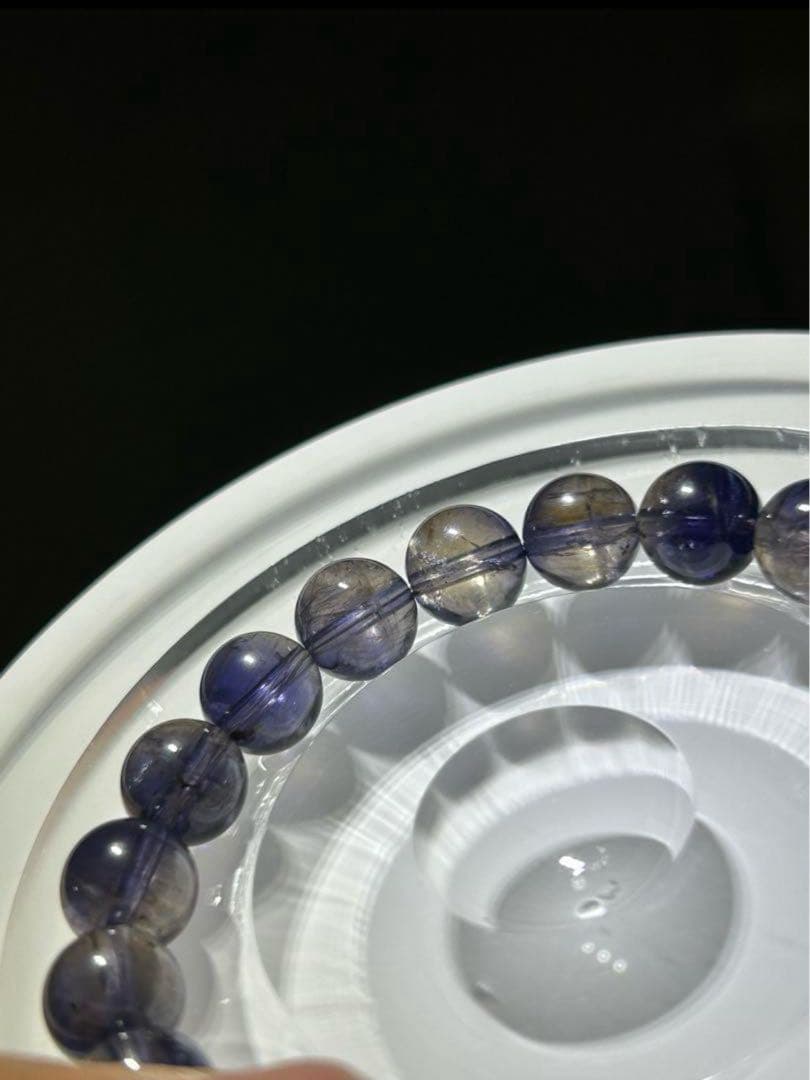 ス*⚡様 天然石 高品質 アイオライト ブレスレット 9.4mm