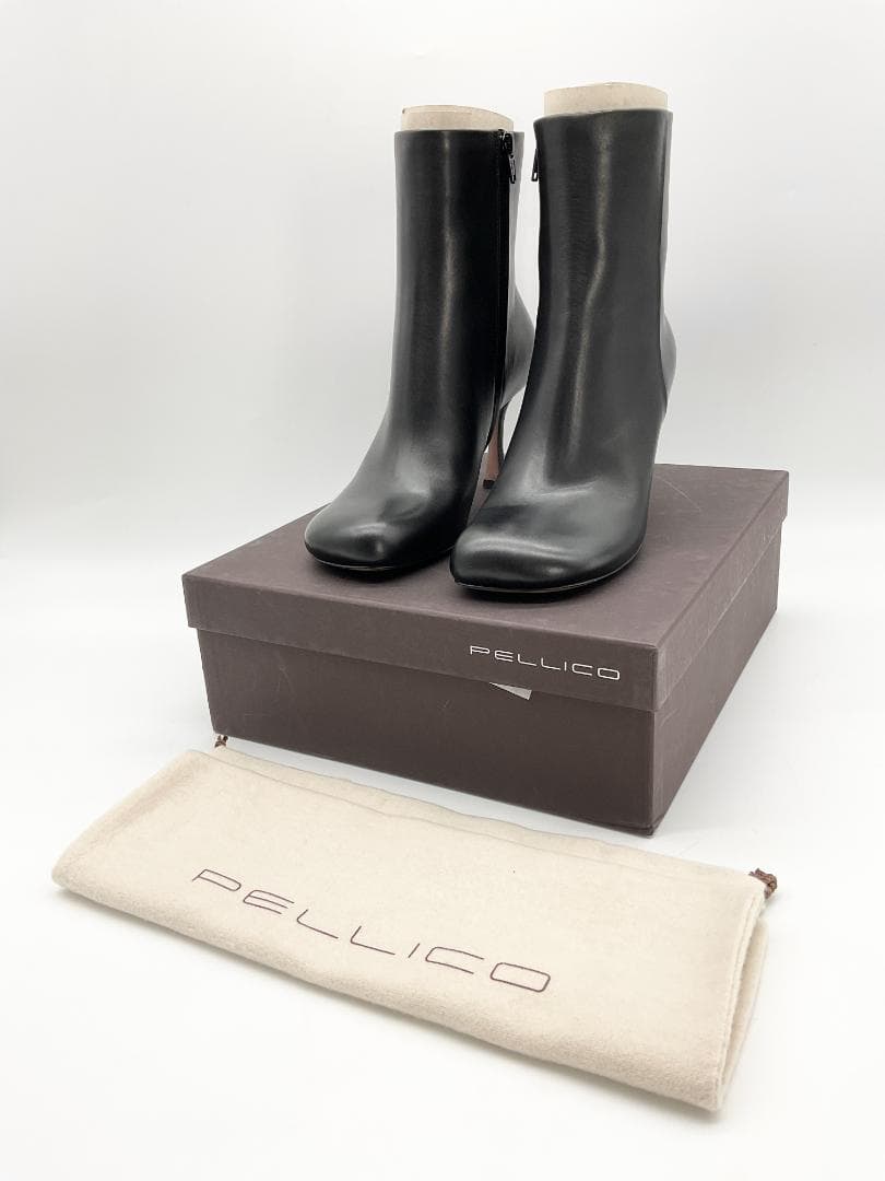 未使用】PELLICO セミスクエアトゥ パンプス ブラック 38 - メルカリ