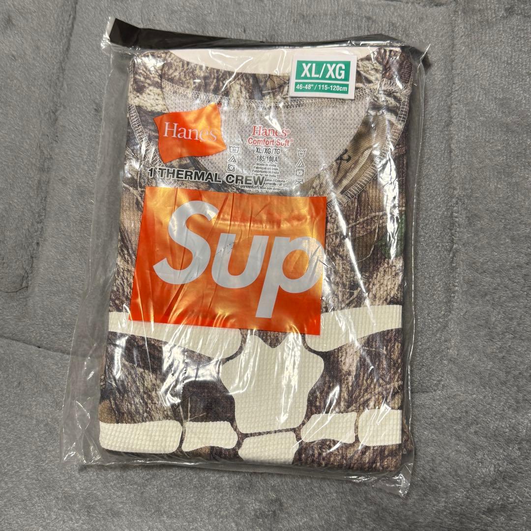 Supreme Hanes Bones Thermal Crew リアルツリー - メルカリ