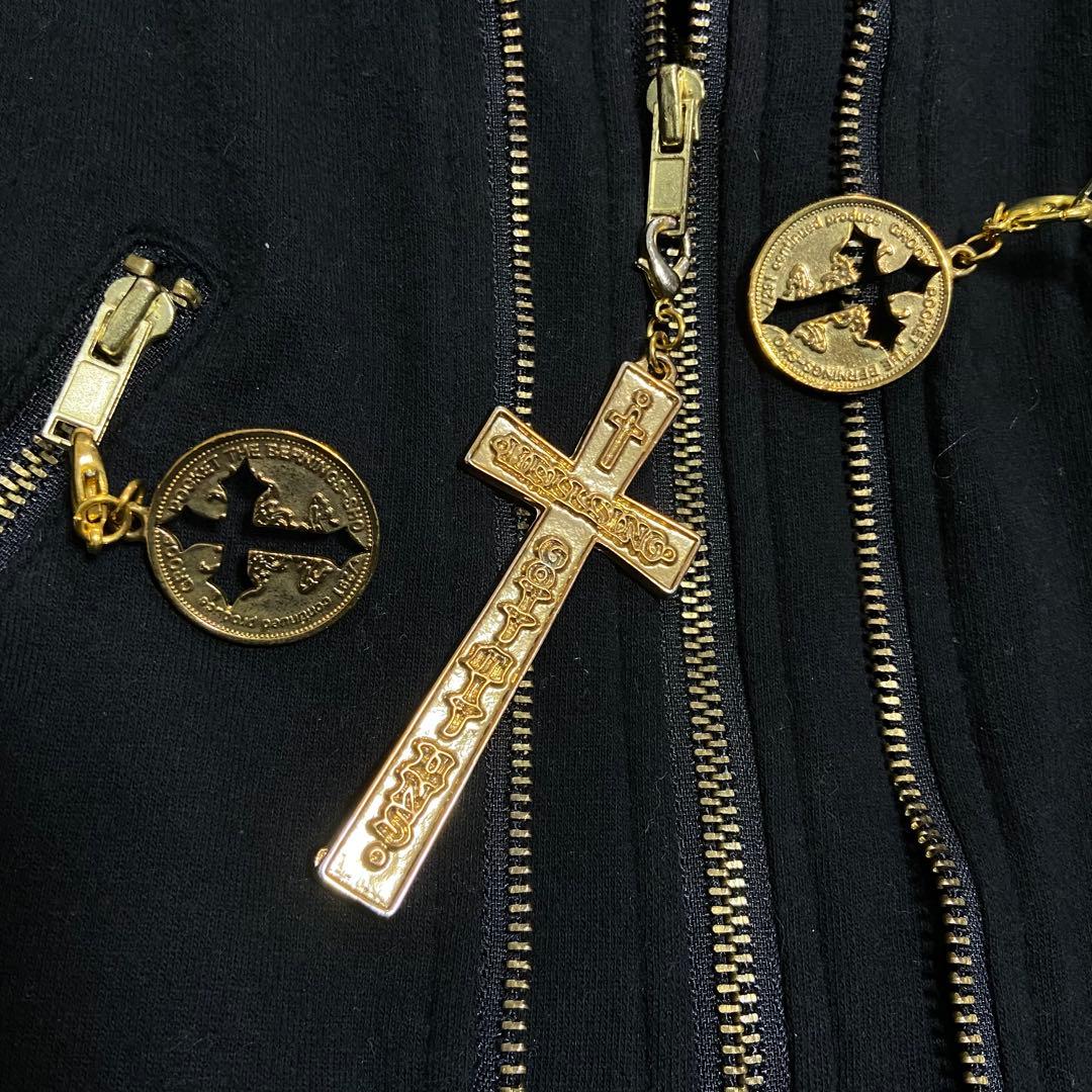 平成ギャル d.i.a ブルゾン 十字架 ドクロ ヒョウ柄 グランジ CE63