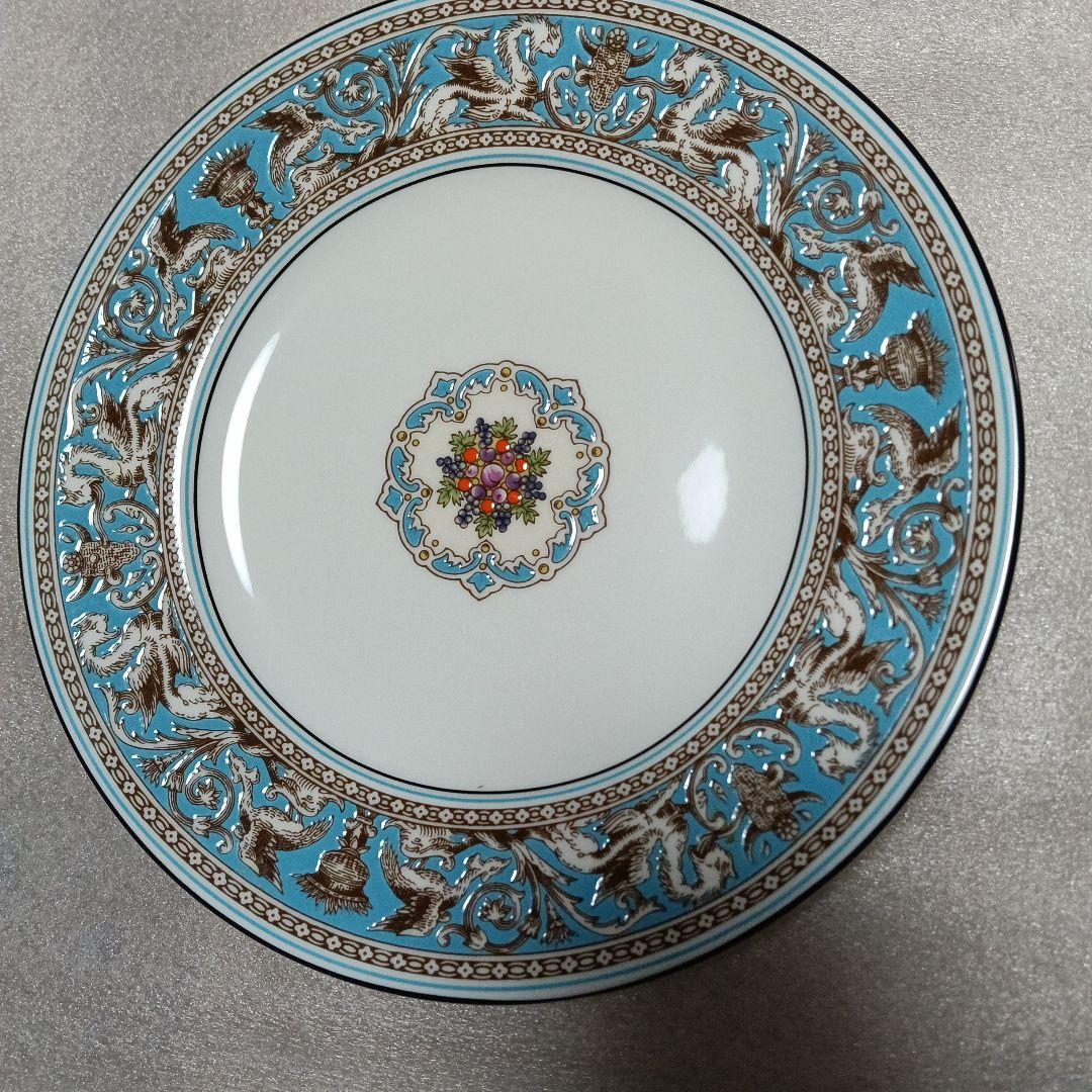 ウェッジウッド【フロレンティーンターコイズ】20.5cm プレート 5枚 黒壺