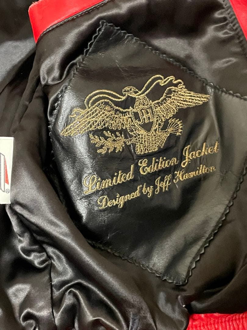 ジェフハミルトン シカゴブルズ 3連覇記念レザージャケット 革ジャン