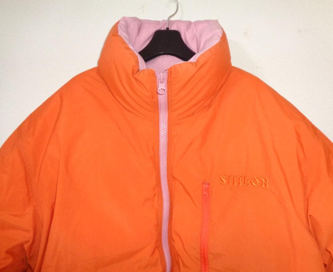 SIIILON Reversible down JKT pink&orange - メルカリ