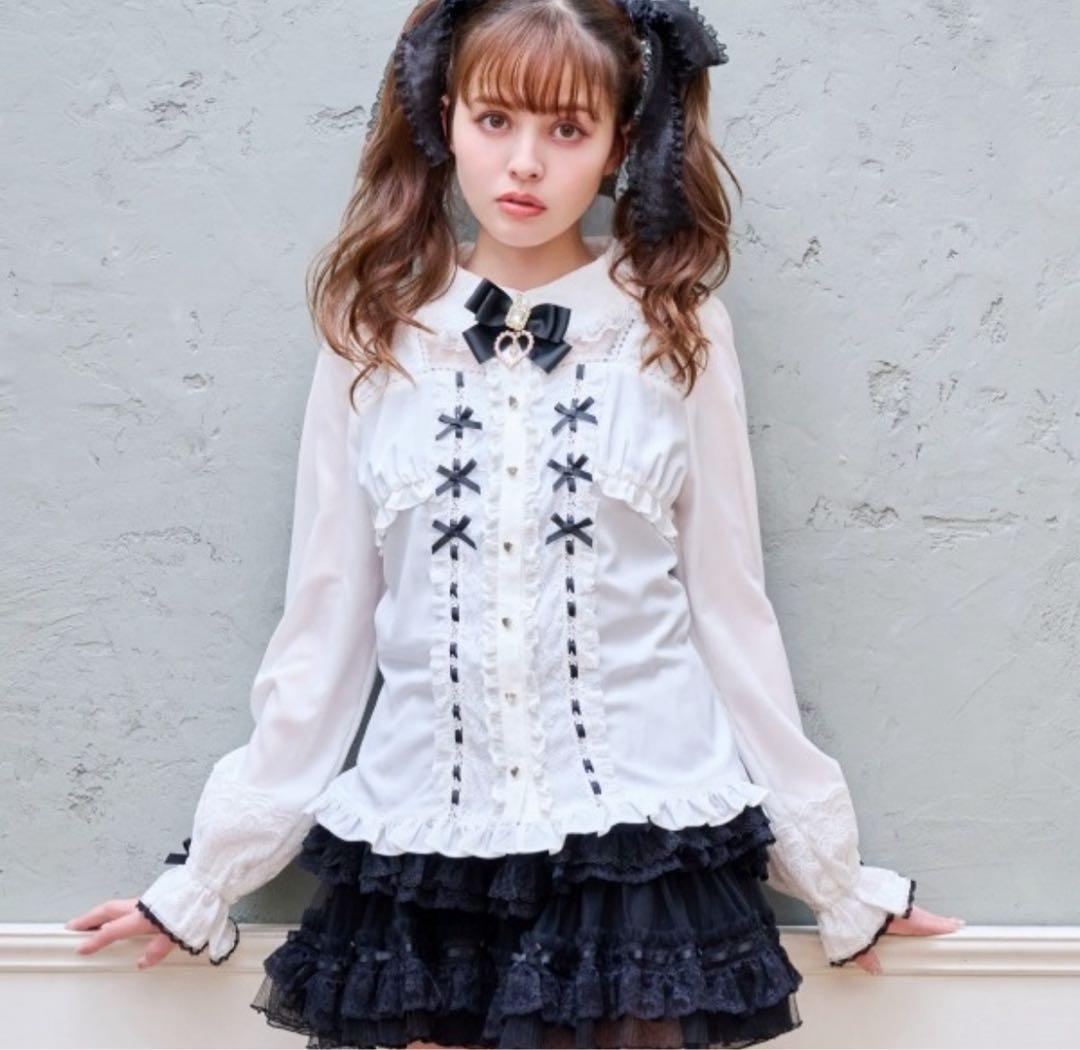 LIZLISA 半袖ブラウス - ハートレース襟ブラウス ｜ LIZ LIS