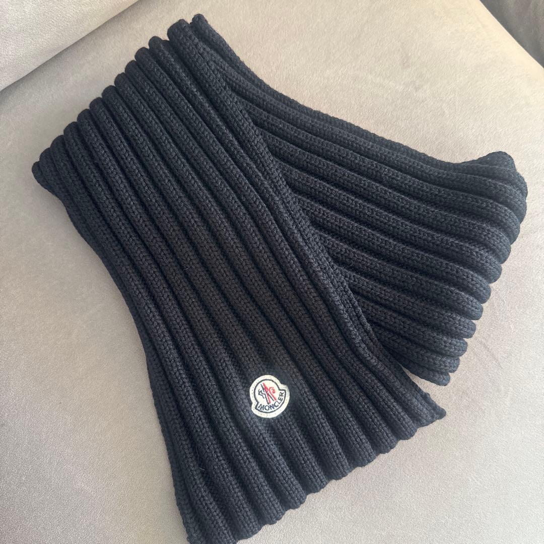 【メンズ】モンクレール／マフラー ブラック マフラー : ストール＆グローブ 向けの メンズ | モンクレール