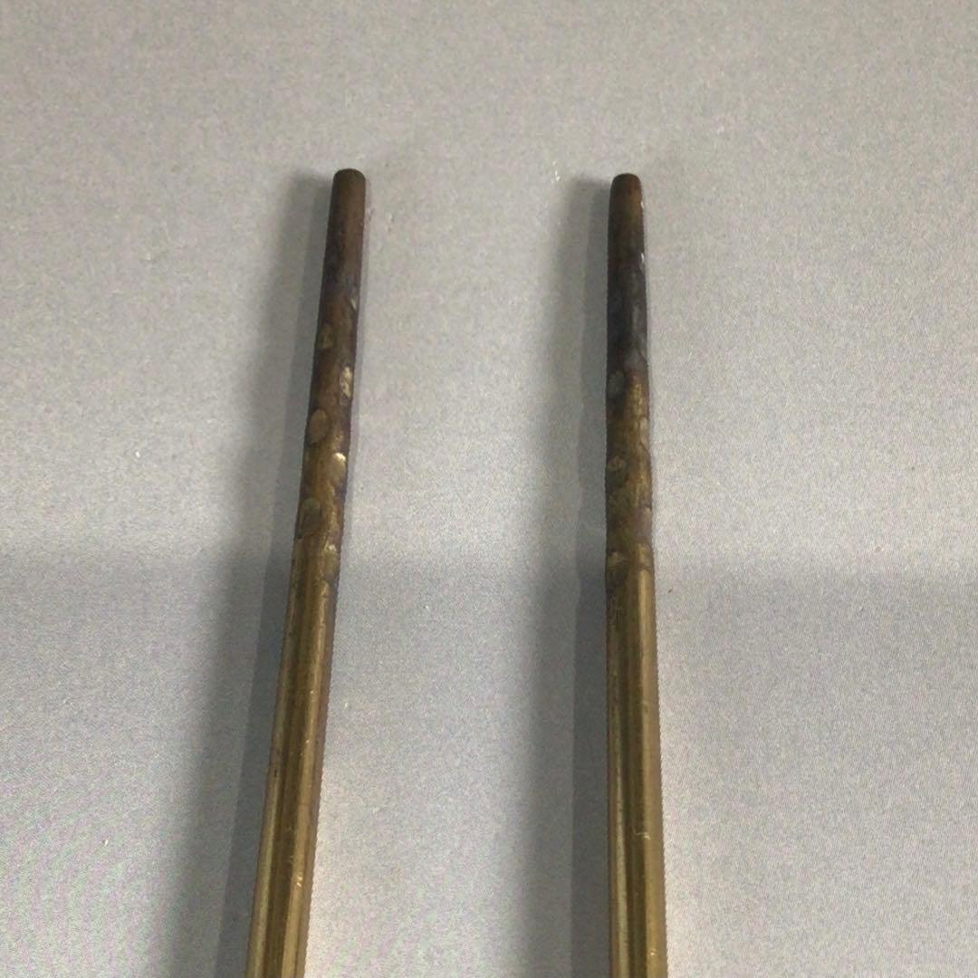 P747 火箸 『木村清雲造』『南鐐』『松笠頭』『飾火箸』 共箱 茶道具