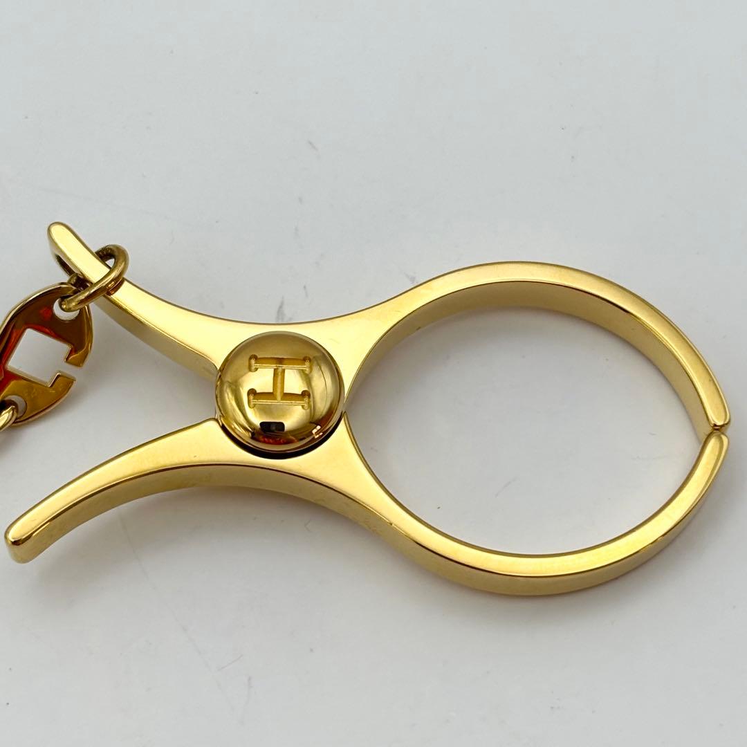 HERMES エルメス グローブホルダー ゴールド 箱付き バッグチャーム