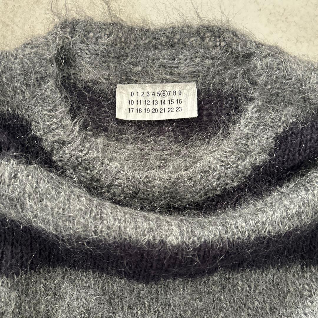 マルジェラ本人期 ボーダー モヘアニット グレー系 - メルカリ