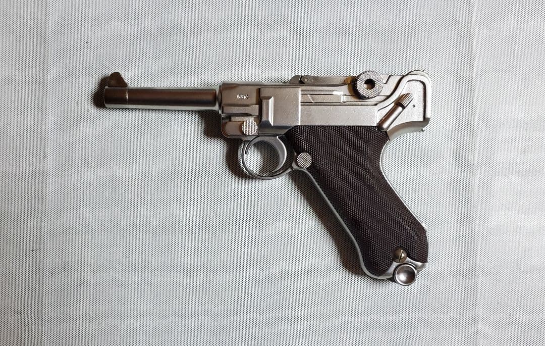 レア　東京マルイ　ルガー　P08　カスタム　改修品　ダークウッドカラー　10禁 タナカ] ルガーP08 6インチ スチールフィニッシュ フルチェッカー