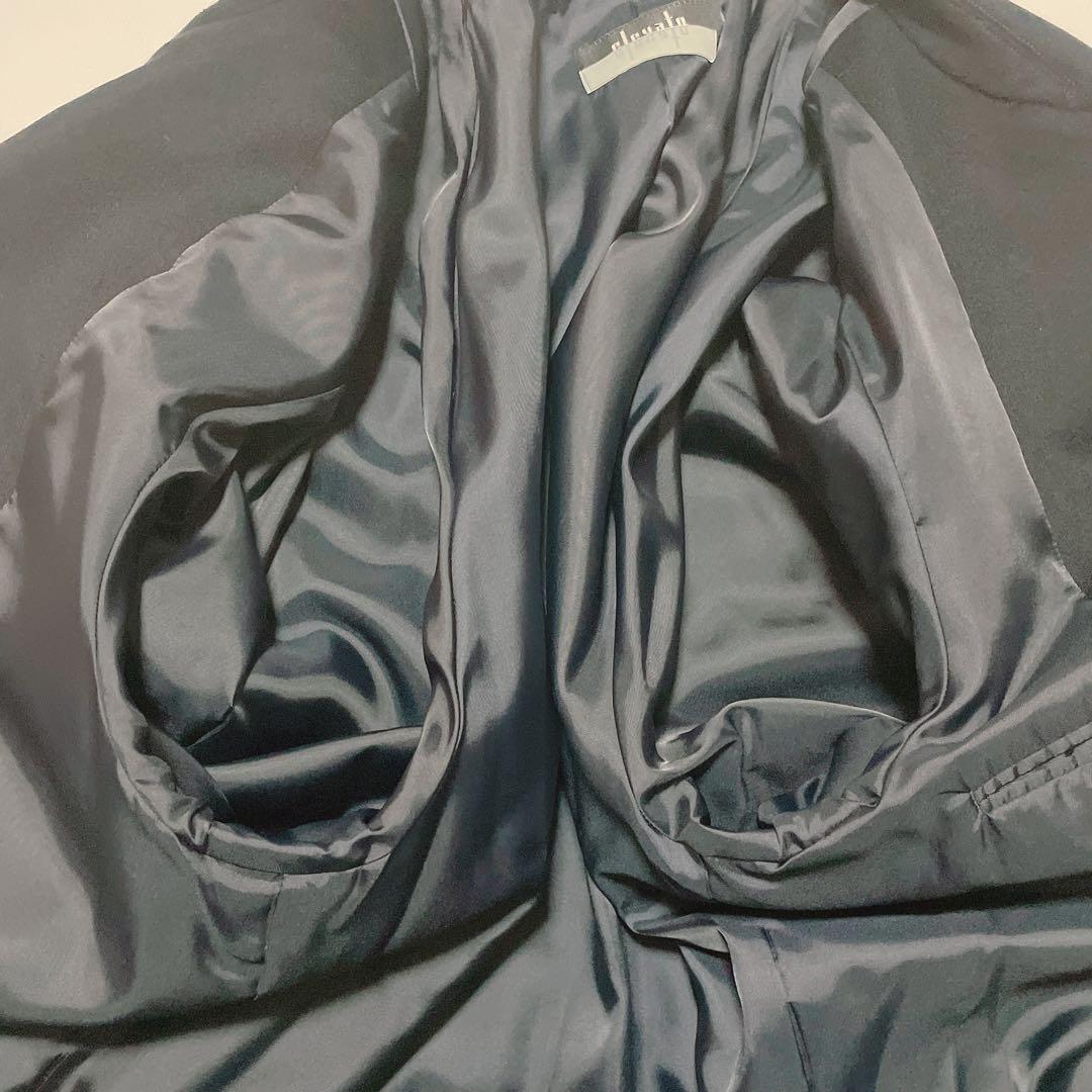 美品☆大きい☆カシミヤ100 チェスターロングコート ネイビー 3L(627