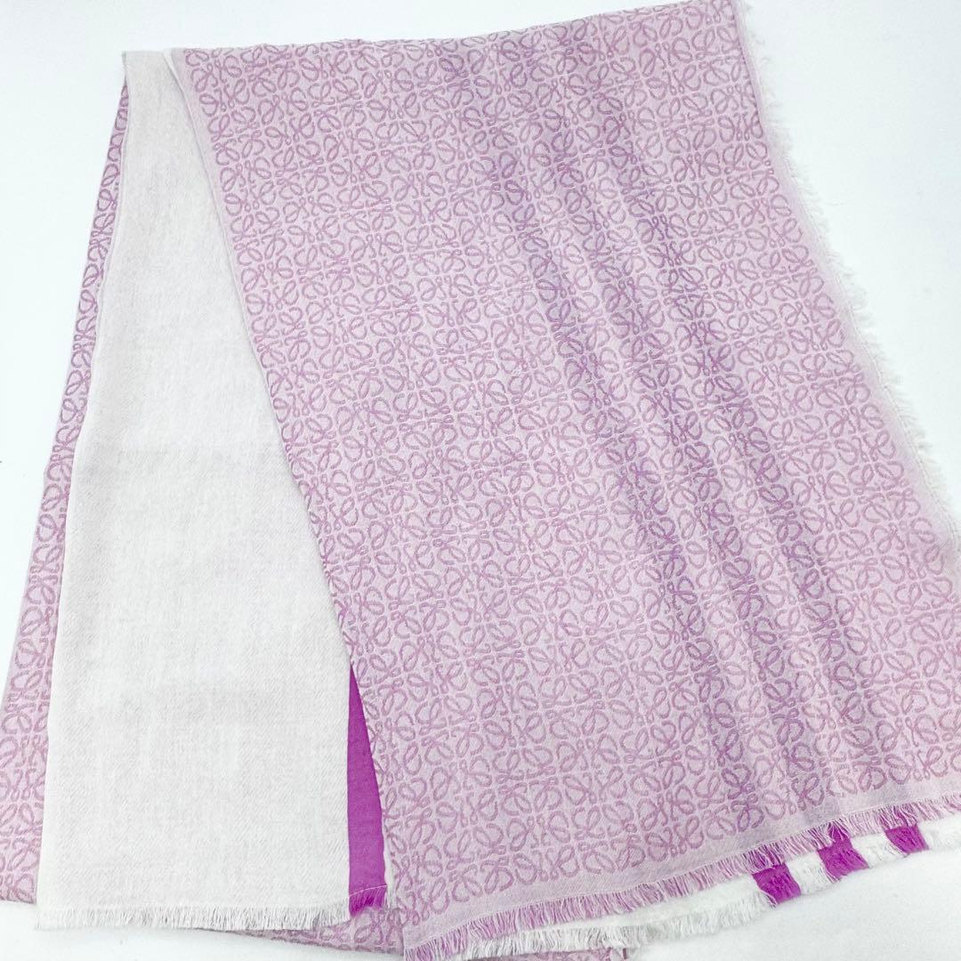 LOEWE ロエベ リピートアナグラム ストール コットン ピンク