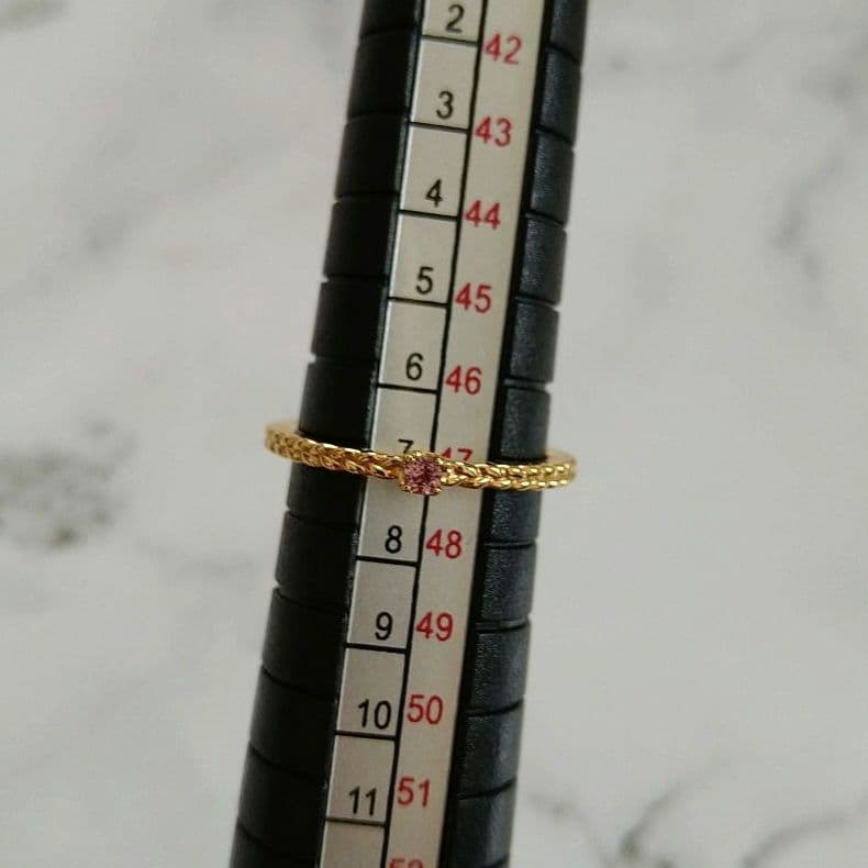 極美品 NOJESS K10 YG ピンクトルマリン リング 7号 未使用級 - メルカリ