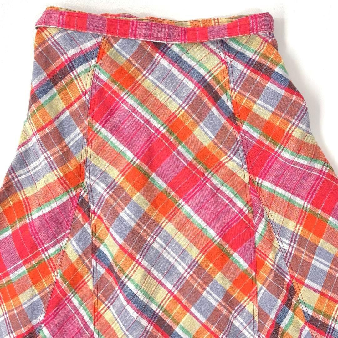 Polo by Ralph Lauren チェックリネンラップスカート 24ss - メルカリ