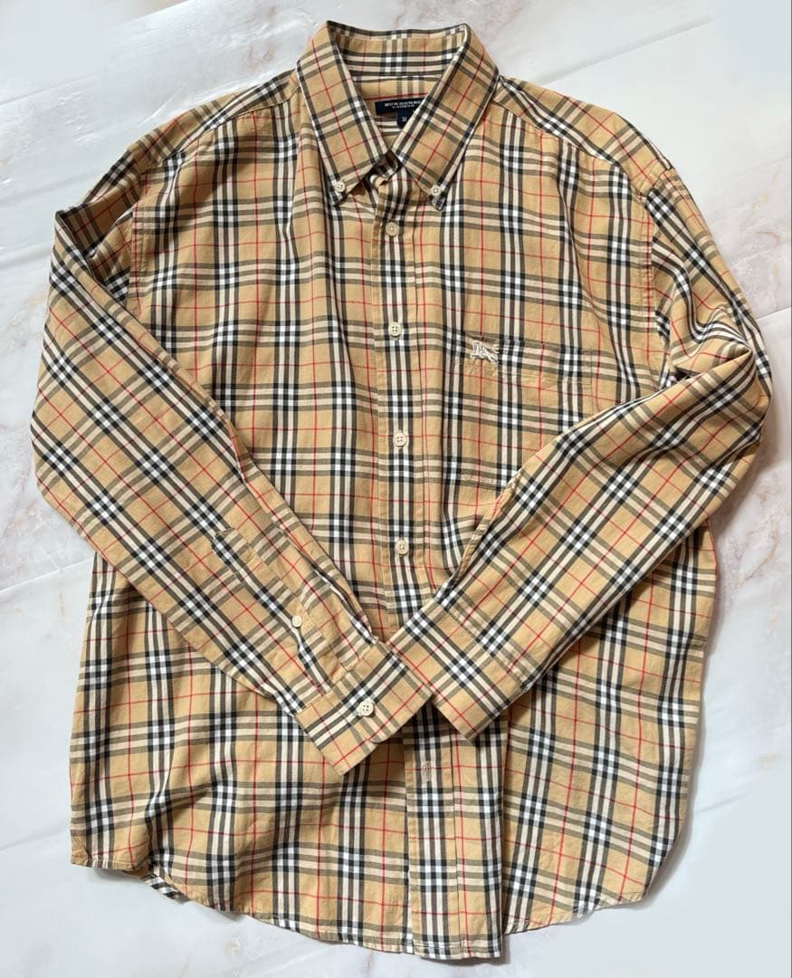 BURBERRY バーバリー 定番ノバチェック コットン シャツ M 長袖 - メルカリ