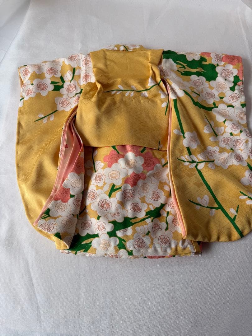 市松人形の本振り袖比翼仕立て 15号用 アンティークビスクドール