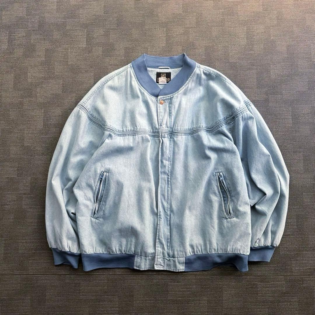 90s〜 HABAND denim cup shoulder jacket 90年代 HABAND カップショルダー デニムダービージャケット メンズL
