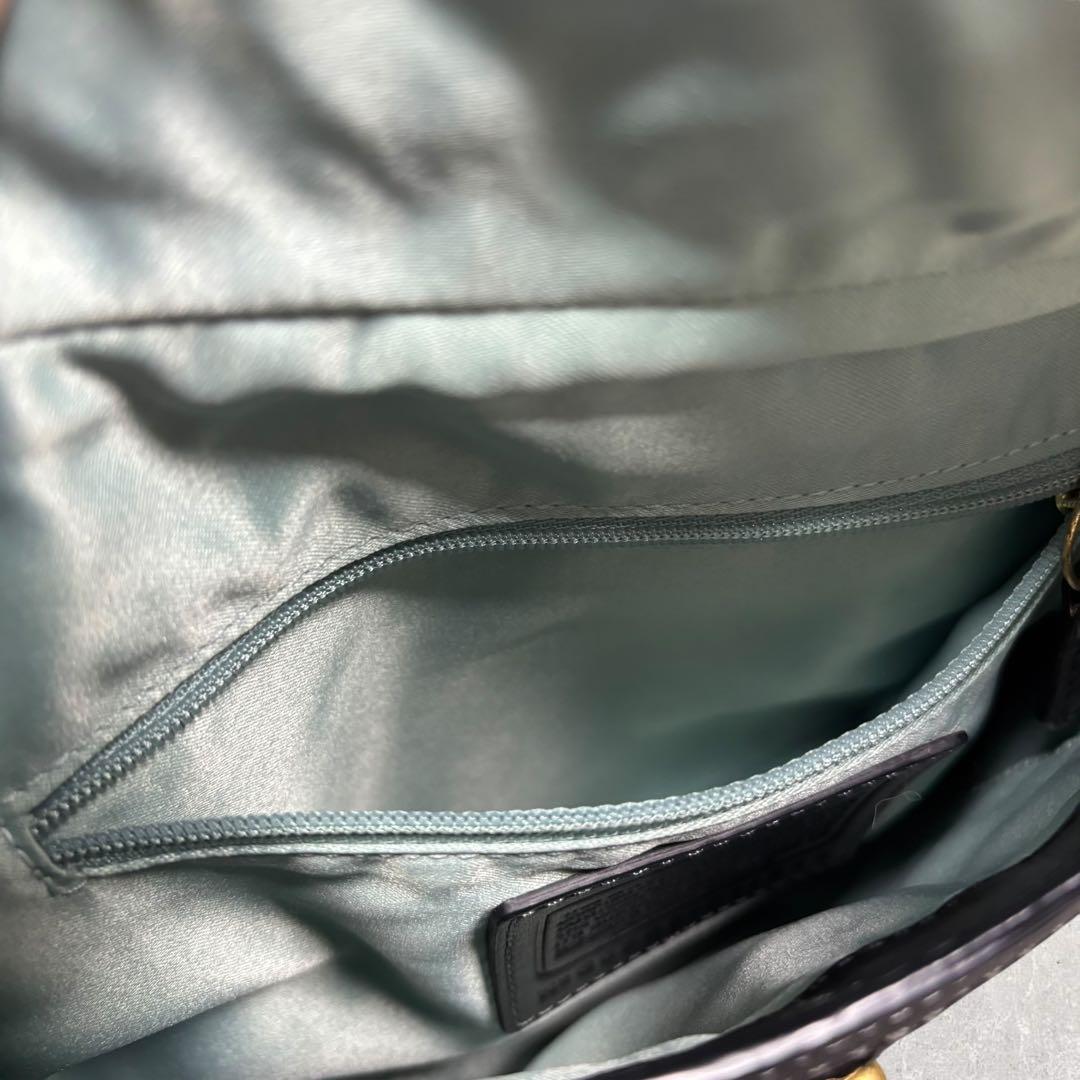 コーチ ソーホー ワンショルダーバッグ レザー 黒 ターンロック 保存袋