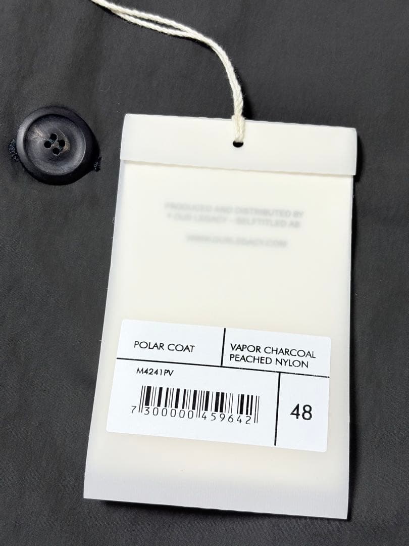 新品《 OUR LEGACY 》Polar Coat 48 パデッドコート