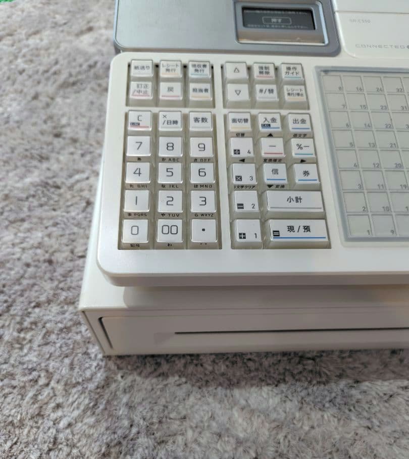 CASIO SR-C550-45WEワンタッチメニュー72種類レジスターホワイト