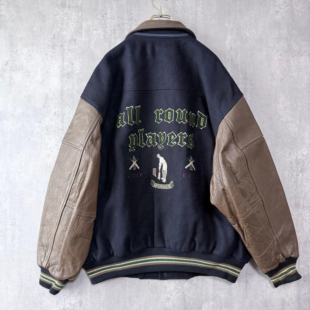 の*ん様 良品✨希少古着 マックレガー スタジャン 袖レザー 4L ビッグ