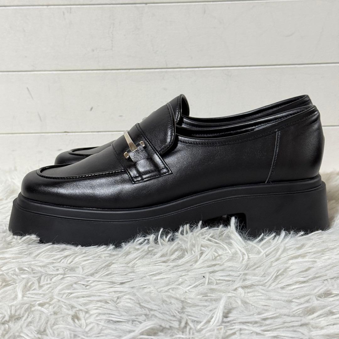 未使用級✨DIANA ダイアナ ビットローファー 厚底 24.5cm ブラック